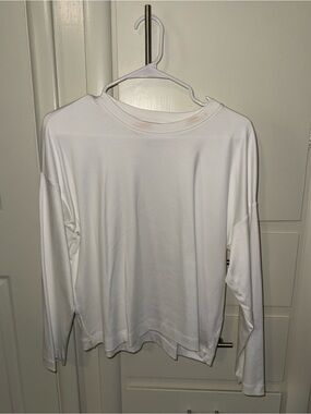 SPANX White Long Sleeve Crewneck Top